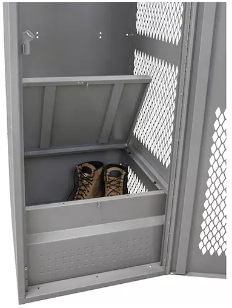 Gear Locker with Door, Steel, 24" W x 24" D x 72" H, Grey