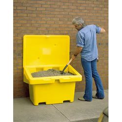 Techstar Plastics Inc Salt Sand Container SOS™, With Hasp, 72" x 36" x 36", 36 cu. Ft., Yellow (Copy)