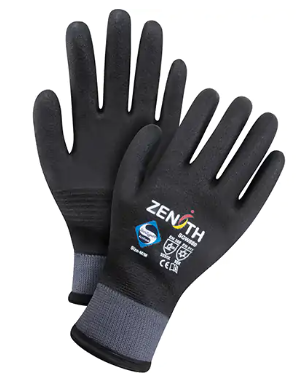 ZX-30° Premium Coated Gloves, 2X-Large, Foam PVC Coating, 15 Gauge, Nylon Shell