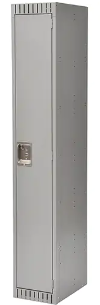 Lockers, 12" x 18" x 72", Steel, Grey, Knocked Down