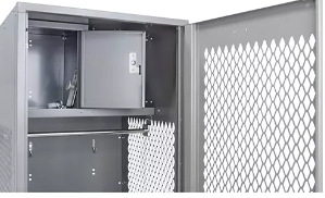 Gear Locker with Door, Steel, 24" W x 24" D x 72" H, Grey