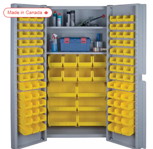 Deep Door Combination Cabinets, 38" W x 24" D x 72" H, Grey