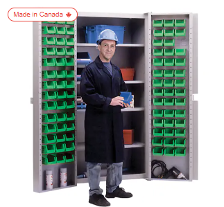 Deep-Door Combination Cabinet, 38" W x 24" D x 72" H, 4 Shelves