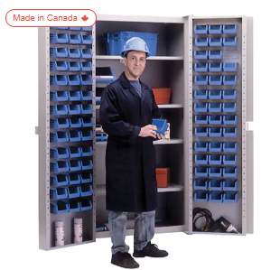 Deep-Door Combination Cabinet, 38" W x 24" D x 72" H, 4 Shelves