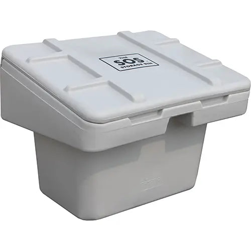 Techstar Plastics Inc  Salt Sand Container SOS™, With Hasp, 30" x 24" x 24", 5.5 cu. Ft., Grey