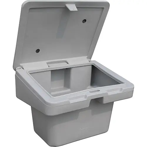 Techstar Plastics Inc  Salt Sand Container SOS™, With Hasp, 30" x 24" x 24", 5.5 cu. Ft., Grey