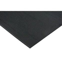 Fine Ribbed Matting, Wiper, 4' x 75' x 1/8", Black