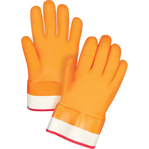 ZENITH SAFETY PRODUCTS  Winter Lined Gloves, Size Large/9, 10" L, PVC, Foam Fleece Inner Lining, Winter Weight